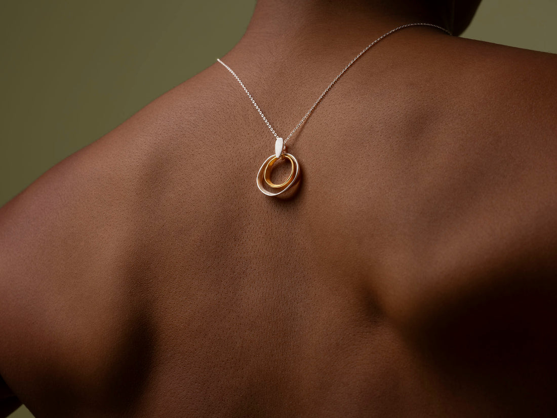 Sterling silver with 18K gold vermeil